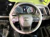 【純正革巻きステアリング】上質な革を使用することで、手にしっかり馴染みとても運転しやすいハンドルです♪