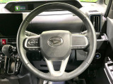 【純正革巻きステアリング】上質な革を使用することで、手にしっかり馴染みとても運転しやすいハンドルです♪