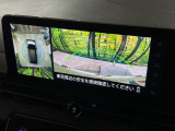 【アラウンドビューモニター】専用のカメラにより、上から見下ろしたような視点で360度クルマの周囲を確認することができます☆死角部分も確認しやすく、狭い場所での切り返しや駐車もスムーズに行えます。