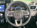 【純正革巻きステアリング】上質な革を使用することで、手にしっかり馴染みとても運転しやすいハンドルです♪