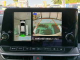 車を真上から画面で確認出来るアラウンドビューモニター♪画面を見ながら車庫入れが非常に楽になります!