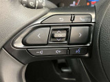 【ステアリングスイッチ付ハンドル】ナビゲーションに視線を移さず、ハンドルから手を離さず、運転に集中したまま手元でオーディオ操作できます♪