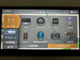 ナビ搭載オーディオはCD/DVD・フルセグTV・USB接続に加え、Bluetoothオーディオもあるので、ドライブ中や停車中に音楽や映像をお楽しみいただけます♪