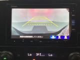 バックでの車庫入れも安心です!リアカメラが付いているバックモニター付のナビを装備しております。操作線もついており距離感も画面から確認できます。