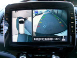 アラウンドビューモニター。クルマを上空から見下ろしているかのような映像で、駐車の際、周囲の安全を確認できます!