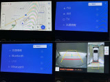 ナビ、オーディオ、バックモニターの画像です。パノラミックビューモニター付きです。車両を上から見たような映像をディスプレイオーディオ画面に表示。