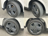 155/65R14 純正アルミホイール装着。