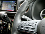 オーディオの音量や車両安全装備などの車両情報を手元で操作できるハンドルスイッチ付き。