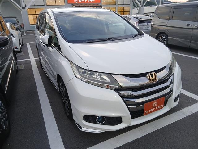 オデッセイ 2.4 アブソルート EX 禁煙車黒ハーフレザーシート 後席モニター