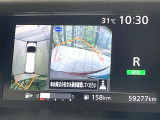 【アラウンドビューモニター】専用のカメラにより、上から見下ろしたような視点で360度クルマの周囲を確認することができます☆死角部分も確認しやすく、狭い場所での切り返しや駐車もスムーズに行えます。