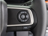 ハンドルに付いたスイッチによりオーディオと追従機能付きクルーズコントロールの操作が可能!追従速度や車間距離の変更もできます!!