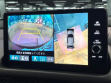 【マルチビューカメラシステム】専用のカメラにより、上から見下ろしたような視点で360度クルマの周囲を確認することができます☆死角部分も確認しやすく、狭い場所での切り返しや駐車もスムーズに行えます。