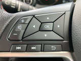 左側にオーデイオやナビのコントロールができるスイッチ、運転中は手を放さず手元で操作可能なんです!