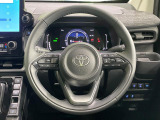 【純正革巻きステアリング】上質な革を使用することで、手にしっかり馴染みとても運転しやすいハンドルです♪