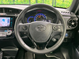 【純正革巻きステアリング】上質な革を使用することで、手にしっかり馴染みとても運転しやすいハンドルです♪