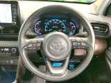 【純正革巻きステアリング】上質な革を使用することで、手にしっかり馴染みとても運転しやすいハンドルです♪