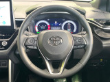【純正革巻きステアリング】上質な革を使用することで、手にしっかり馴染みとても運転しやすいハンドルです♪
