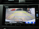 バックカメラの画像です。ガイドラインがスムースな車庫入れをサポートいたします。車庫入れの安心感がアップしますね。