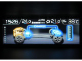 eボクサー車はメーター内液晶モニターに、搭載モーターの発電と出力、バッテリーの充電状況を表示する事が出来ます。