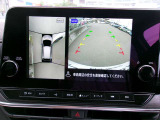 アラウンドビュ-モニタ-装備。上から見下ろしているような映像が表示されるので、車庫入れ時にも安心です!確認しずらい障害物等も視認しやすいですね^^