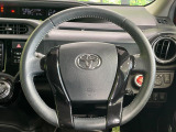 【純正革巻きステアリング】上質な革を使用することで、手にしっかり馴染みとても運転しやすいハンドルです♪