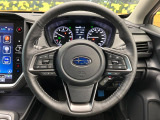 【純正革巻きステアリング】上質な革を使用することで、手にしっかり馴染みとても運転しやすいハンドルです♪