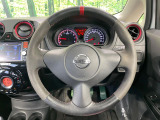 【純正革巻きステアリング】上質な革を使用することで、手にしっかり馴染みとても運転しやすいハンドルです♪
