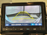 リバースギアに入れるだけで後方の表示へ切り替わります。夜間や雨の日の駐車も楽になりますよ。