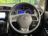 【純正革巻きステアリング】上質な革を使用することで、手にしっかり馴染みとても運転しやすいハンドルです♪