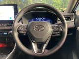 【純正革巻きステアリング】上質な革を使用することで、手にしっかり馴染みとても運転しやすいハンドルです♪