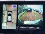 アラウンドビューモニターまるで車を真上から映したような映像で、前後左右の感覚が分かります♪車庫入れや駐車時に大活躍の機能です。