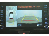 専用のカメラにより、上から見下ろしたような視点で360度クルマの周囲を確認することができます☆縦列駐車や幅寄せ時に活躍してくれます