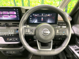【純正革巻きステアリング】上質な革を使用することで、手にしっかり馴染みとても運転しやすいハンドルです♪