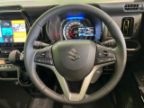 【純正革巻きステアリング】上質な革を使用することで、手にしっかり馴染みとても運転しやすいハンドルです♪