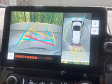 【全周囲カメラ】専用のカメラにより、上から見下ろしたような視点で360度クルマの周囲を確認することができます☆死角部分も確認しやすく、狭い場所での切り返しや駐車もスムーズに行えます。