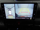【パノラマモニター】上からの映像を表示。前後左右のカメラで合成し、運転席からの目視だけでは確認しにくい状況をリアルタイムで見晴らせます
