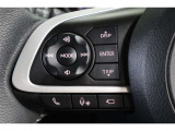 運転中に手を離さなくてもハンズフリー電話や音声認識、オーディオ操作やマルチインフォメーションディスプレイ内の表示切替えが出来るスイッチ付。走行中に視線を逸らさず出来る手元操作は安全運転につながります。