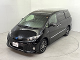 H27年 エスティマハイブリッド アエラス プレミアムエディション 4WDが入庫しました。後席モニター 純正ナビ・バックカメラ・パワーシート・HIDヘッド・両側パワースライドドア