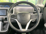 【純正革巻きステアリング】上質な革を使用することで、手にしっかり馴染みとても運転しやすいハンドルです♪