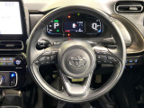 【純正革巻きステアリング】上質な革を使用することで、手にしっかり馴染みとても運転しやすいハンドルです♪