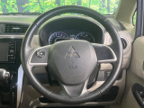 【純正革巻きステアリング】上質な革を使用することで、手にしっかり馴染みとても運転しやすいハンドルです♪