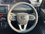 【純正革巻きステアリング】上質な革を使用することで、手にしっかり馴染みとても運転しやすいハンドルです♪