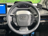 【純正革巻きステアリング】上質な革を使用することで、手にしっかり馴染みとても運転しやすいハンドルです♪