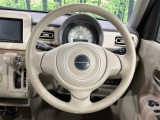【純正革巻きステアリング】上質な革を使用することで、手にしっかり馴染みとても運転しやすいハンドルです♪