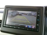 バックカメラの画像です。ガイドラインがスムースな車庫入れをサポートいたします。車庫入れの安心感がアップしますね。