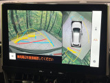 【パノラミックビューモニター】専用のカメラにより、上から見下ろしたような視点で360度クルマの周囲を確認することができます☆死角部分も確認しやすく、狭い場所での切り返しや駐車もスムーズに行えます。