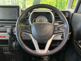 【純正革巻きステアリング】上質な革を使用することで、手にしっかり馴染みとても運転しやすいハンドルです♪