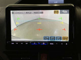 バックギアに入れると、このように後方が映し出されます!駐車の際とても安心!便利!最終確認はご自身の目と耳で必ず行ってください!