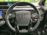 【純正革巻きステアリング】上質な革を使用することで、手にしっかり馴染みとても運転しやすいハンドルです♪