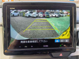 バックモニターはこのような画面になります!見えづらい後方も、モニターで確認する事が出来る為、安心して駐車して頂けます。